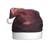 AKGFFDS El sombrero de Navidad con estampado de flamencos en la mañana para adultos es suave y ligero
