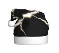 AKGFFDS El sombrero de Navidad con estampado de rayos violentos para adultos es suave y ligero