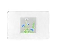 AKGFFDS Felpudo de 40,6 x 61 cm, diseño de flores de aciano al sol, absorbente de agua, antideslizante, para puertas delanteras, entradas y baños