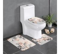 AKGFFDS Juego de 3 alfombrillas de franela antideslizantes de 61 x 40,6 cm, estampado de ramo de luz, grueso y cómodo para baño, cocina y aseo