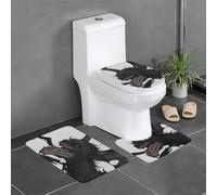 AKGFFDS Juego de alfombrillas antideslizantes de franela de 3 piezas de 24 x 16 pulgadas, impresión de murciélago mutante, grueso y cómodo para baño, cocina y aseo