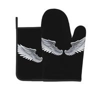 AKGFFDS Juego de dos piezas de guantes resistentes al calor de alta gama y almohadillas aislantes para cocinar