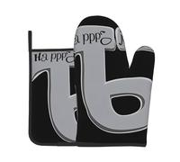 AKGFFDS Juego de dos piezas de guantes resistentes al calor de alta gama y almohadillas aislantes para cocinar