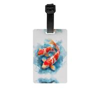 AKGFFDS Koi in Ink and Wash - Etiqueta de equipaje con impresión tipo identificador de equipaje, adecuado tanto para hombres como para mujeres, impreso con etiquetas multifuncionales y bonitas