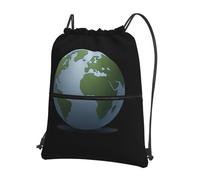 AKGFFDS Mochilas con cordón para hombre y mujer, con estampado de globo, bolsas deportivas y de fitness al aire libre, impermeables y duraderas