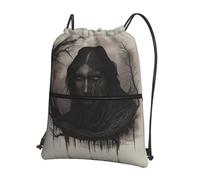 AKGFFDS Mochilas con cordón para hombre y mujer, con estampado de ramas horribles, bolsas deportivas y de fitness al aire libre, impermeables y duraderas