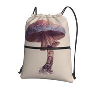 AKGFFDS Mochilas con cordón para hombre y mujer, con estampado de setas de graffiti, bolsas deportivas y de fitness, impermeables y duraderas