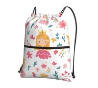 AKGFFDS Mochilas con cordón para hombre y mujer, diseño de cuentos de hadas en dibujos animados, bolsas deportivas y de fitness, impermeables y duraderas