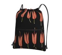 AKGFFDS Mochilas con cordón para hombre y mujer, diseño de ramo de capullos impresos, bolsas deportivas y de fitness al aire libre, impermeables y duraderas