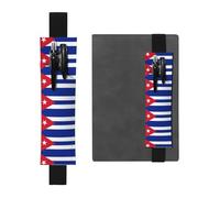 AKGFFDS Portalápices de piel de PVC con estampado de bandera cubana negra, 2 en 1, antideslizante, esencial para cuentas de viaje, Black, One Size, Mochila escolar
