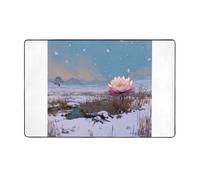 AKGFFDS Snow Lingzhi on the Snowy Plains - Alfombra de tela de franela estampada de 60 x 39 pulgadas para sala de estar, oficina, mesa de café, cama, balcón