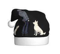 AKGFFDS Solo te tiene en sus ojos. El sombrero de Navidad estampado para adultos es suave y ligero