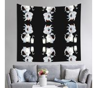 AKGFFDS Tapiz con estampado de un pequeño dragón de leche que roba leche, 152 x 129 cm, suave, ligero para uso en interiores y exteriores. Para dormitorio, decoración de dormitorio, manta de playa