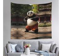 AKGFFDS Tapiz de panda gigante con impresión de 60 x 51 pulgadas, suave, ligero para uso en interiores y exteriores. Para dormitorio, decoración de dormitorio, manta de playa, paños de picnic