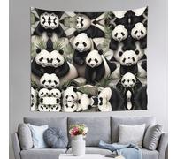 AKGFFDS Tapiz de panda gigante viendo la divertida impresión 152.4 x 129.5 cm, suave, ligero para uso en interiores y exteriores. Para dormitorio, decoración de dormitorio, manta de playa, paños de