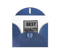 AKGFFDS Tarjeta de felicitación azul con diseño de cheques en blanco y perla, hermoso bloque de notas en blanco The best you Printing