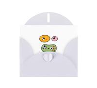 AKGFFDS Tarjeta de felicitación blanca con diseño de cheques en blanco y perla, hermoso bloque de notas en blanco The Blinking Little Sir Printing