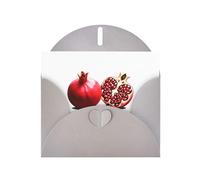 AKGFFDS Tarjeta de felicitación gris con diseño de cuadros en blanco y perlas, hermoso bloque de notas en blanco, impresión de granada roja