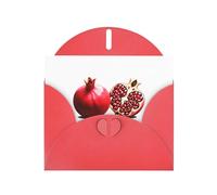 AKGFFDS Tarjeta de felicitación roja en blanco y perla, hermoso bloque de notas en blanco, impresión de granada roja