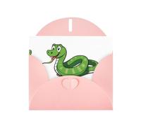 AKGFFDS Tarjeta de felicitación rosa con diseño de cheques y perlas, hermoso bloque de notas en blanco con texto "A Happy Year of the Snake"