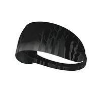 AKGFFDS The endless grey forest printing Elastic Exercise Headband Sports Head Tie for Men and Women, Soft Quick-Dry
