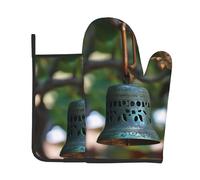 AKGFFDS Un agradable juego de dos piezas de guantes resistentes al calor de alta gama y almohadillas aislantes para cocinar