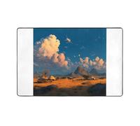 AKGFFDS Village on the prairie - Alfombra de tela de franela estampada de 60 x 39 pulgadas para sala de estar, oficina, mesa de café, cama, balcón