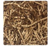 AKH® Papel triturado de hierba de Pascua | Relleno y decoración de cestas coloridas | Cesta de Pascua pastel para caza de huevos, regalo y decoración de fiestas | Ecológico (marrón)