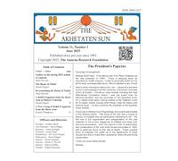 Akhetaten Sun: Vol 31, No 1, June 2025