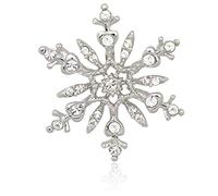 akianna elemento Swarovski Cristales plateado copo de nieve Pin broche