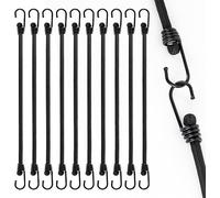 Akicderu Goma tensora con ganchos, expansores resistentes con ganchos, 10 unidades, tensor de goma resistente con gancho de 100 cm, bandas de goma versátiles con ganchos, tensor de goma para equipaje,
