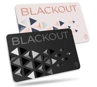 AKIELO Blackout Tarjeta Bloqueadora RFID - Tarjeta Antirrobo Ultrafina con Tecnología Faraday para Protección de Tarjetas Contactless - Blindaje para Carteras (Edición Negra y Blush - 2 Unidades)