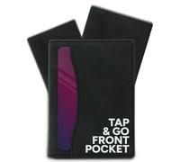 AKIELO Cartera de Hombre Plegable con Bloqueo RFID, Lengüeta Extractora y Caja Regalo - Elegante Cartera para Hombre y Tarjetero “Tap N Go” (Oscar - Edición Negra)