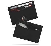 AKIELO Tarjetero Minimalista Bloqueo RFID con Caja Regalo - Cartera Tarjetero de Hombre - Cartera de Hombre Fina y Compacta (Echo - Edición Negra)