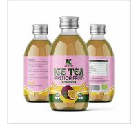 AKIFYEV BIO Ice Tea Passion Fruit 12 x 330 ml | Premium Organic Ice Tea in Glass Bottles | Cold Brew + Nitrogen Flush | Natural, Vegan & Allergen-Free Refreshment