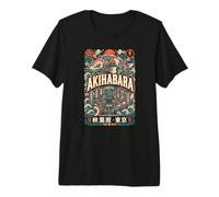 Akihabara Mecánica Koi Futuro Distrito Tokio Japón Gráfico Camiseta Premium