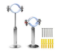 AKIHISA 114 a 11132 pulgadas rango montaje en pared montaje en techo soporte de tubo anillo suspensión 2 piezas abrazaderas de soporte de tubo de