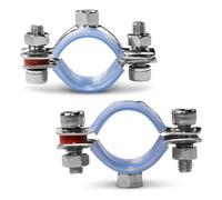 AKIHISA Colgador de anillo dividido de rango de 32-34 mm 2 piezas Abrazadera de soporte de tubo de montaje en techo de montaje en pared ajustable