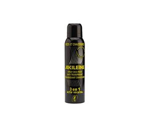 AKILEÏNE® - SPRAY NEGRO 3 EN 1 - Triple Acción Pies y Calzado - Desodorización, Regulación de la Transpiración, Protección Microbiana - Formato 150ml