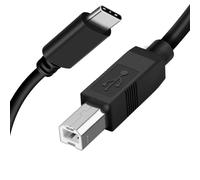 Akingdleo Cable de impresora USB B a USB C, cable MIDI de transferencia de datos compatible con teclado Akai MIDI numark dj Controller Yamaha Digital Piano, DAC a tableta portátil