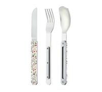 Akinod - Juego de cubiertos fijos 12H34 Pastoral con tenedor, cuchillo y cuchara - Cubiertos de acero inoxidable magnéticos para llevar, compactos, duraderos y elegantes