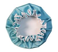 AKISS capó de satén, Azul ártico y blanco, 6-12 Meses