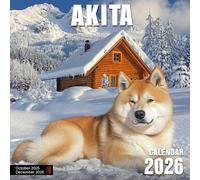 Akita Calendar 2026: Majestic Akita Dogs in Various Natural Settings