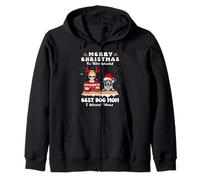 Akita Christmas To The World Best Dog Mom Funny Xmas Sudadera con Capucha