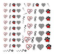 Akita Dog breed Collection (Akita paw Nail Art Decals c2)