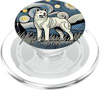 Akita Dog Mom Dad - Van Gogh Starry Night Style PopSockets PopGrip para MagSafe