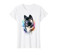 Akita Dog Working Group Obra de Arte Camiseta gráfica económica, Mujer, Blanco, XL