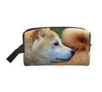 Akita Inu Bokeh Mascotas Perros Akita Inu, Bolsa de Maquillaje Bolsa de cosméticos Bolsa de artículos de tocador de Viaje portátil Organizador de Bolsa de Maquillaje