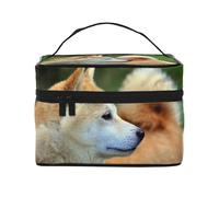 Akita Inu Bokeh Mascotas Perros Akita Inu, Bolsa de Maquillaje Bolsa de cosméticos Bolsa de Aseo de Viaje portátil Estuche para lápices