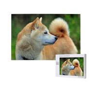 Akita Inu Bokeh Mascotas Perros Akita Inu,Rompecabezas de Madera de 1000 Piezas para Adultos y Adolescentes.